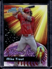 2025 Bowman Chrome Mega Box Mike Trout Meteoric Rise Pink Mojo Refractor #/199