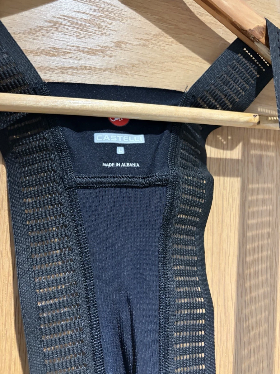 Mens Castelli Espresso Bibshorts - Large - Black - NWT