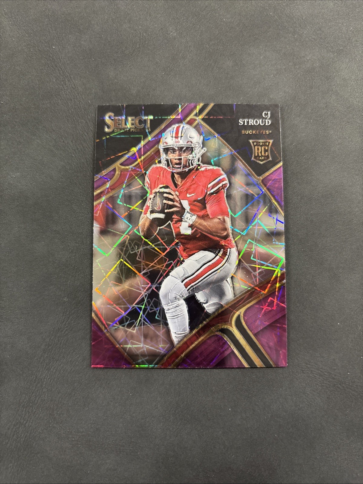 2023 Panini Select Draft Picks - Field Level C.J. Stroud #102 Purple Lazer Prizm