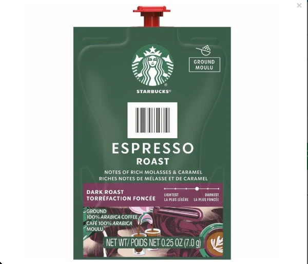 Flavia Starbucks Espresso Roast 72 ct Fecha de caducidad 6/26 Tostado oscuro .25 oz Ech Y70K Foto 2 de 4