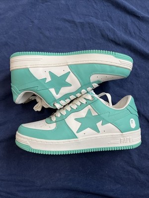 BAPE STA Low Sneaker Türkis Weiß EU 44 / US 10   A Bathing Ape
