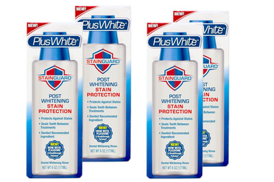 4 Pack Plus White Post Whitening Stain Rinse Protects Against Strong Stains 6 oz
