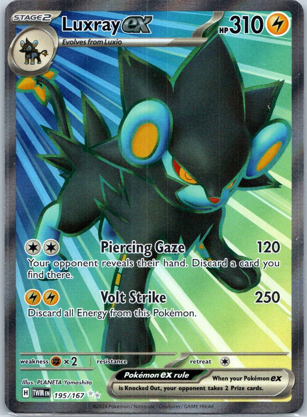 Luxray ex Ultra Rare SV06: Twilight Masquerade 195/167 NM