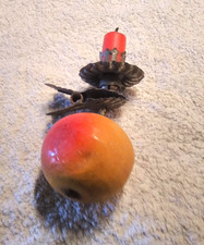 Uralter CHRISTBAUMSCHMUCK Kerzenhalter GR 6cm  Selten Weihnachten