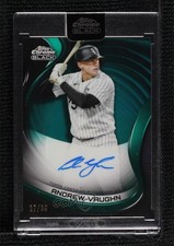 2022 Topps Chrome Black Green Refractor 27/99 Andrew Vaughn #CBA-AV Auto 0f5t