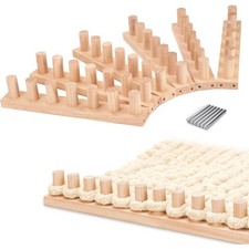 Chunky Yarn Blanket Loom: Adjustable Size Hand Knitting Kit, Easy to Operate