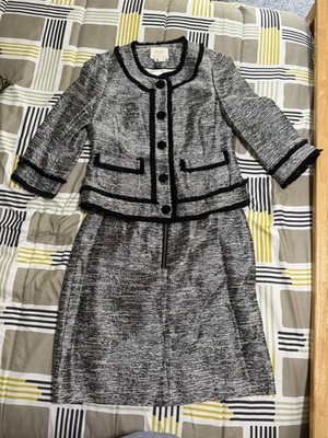 Kate Spade New York Carine Fringe-trim Jacket SKIRT 2PC SUIT Size 4/ 6(JA200