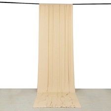 5 ft x 14 ft BEIGE 4-Way Stretch Spandex Divider Backdrop Curtain Party Wedding
