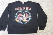 Disney Sweatshirt Women's Medium Black Mickey Mouse Forever True