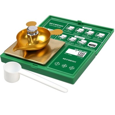 NEOWEIGH Reloading Scale, Powder Scale for Reloading, 3'' x 5'' x 0.75'', Green 