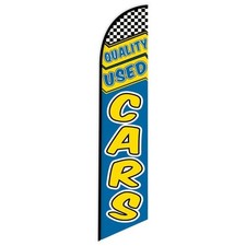 QUALITY USED CARS 12ft Feather Banner Swooper Flag - FLAG ONLY 3