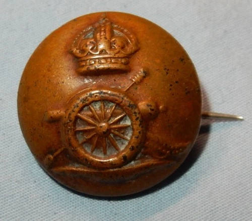 WW1 ERA ROYAL FIELD ARTILLERY MILITARY SWEETHEART BADGE BUTTON WORLD WAR I