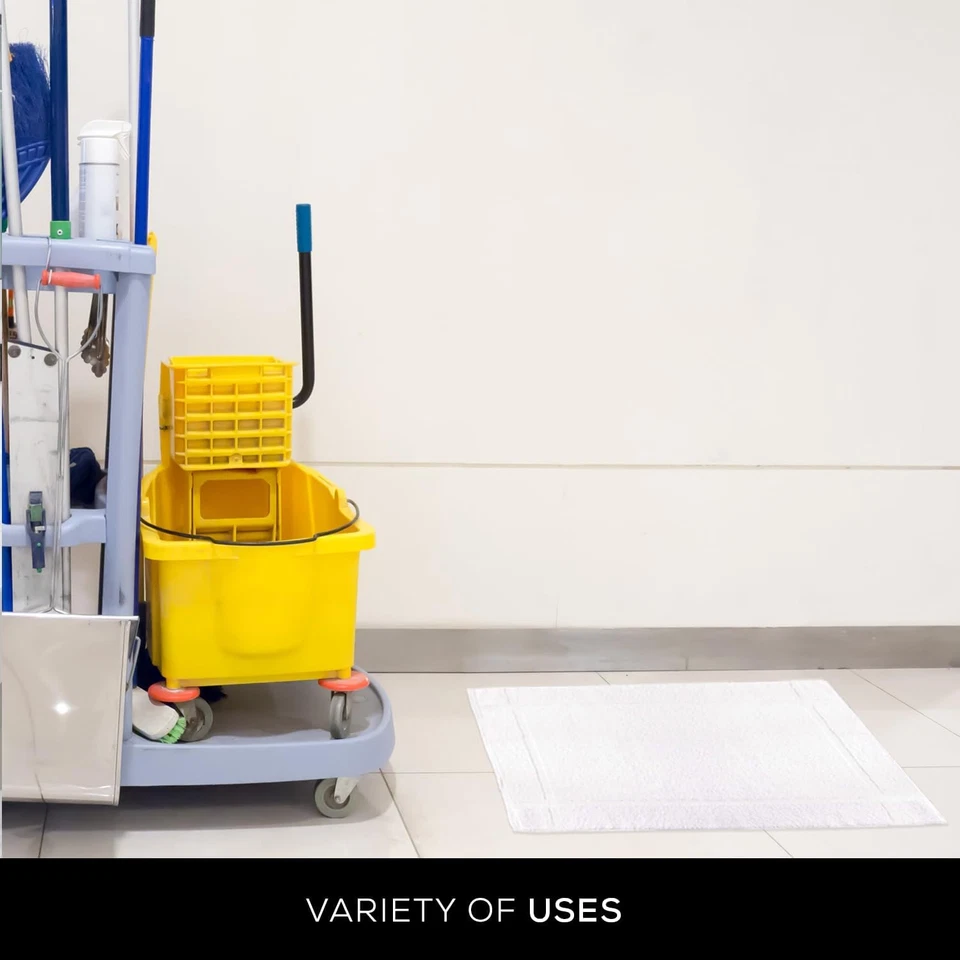 Paquete de 12 toallas de baño blancas económicas de mezcla de algodón nuevas (18X25 pulgadas) ligeras Foto 2 de 4