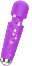 Mini Upgraded Rechargeable Handheld Waterproof Massager,Electric Purple 