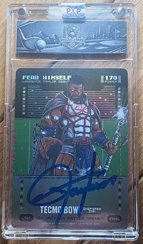 Tecmo Bowl Bo Jackson Battle Arena - Lawrence Taylor Fear Himself Steel Auto