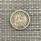1845 Seated Liberty Silver Dime - Circulated US Type Coin - VF #A3