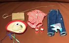 Vintage Barbie Set #967 Fishing Pole Hat Sandals Jeans Top Complete PLEASE READ
