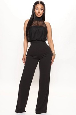 Fashion Nova Acting Nice Jumpsuit   Black | Size Medium | New With Tags