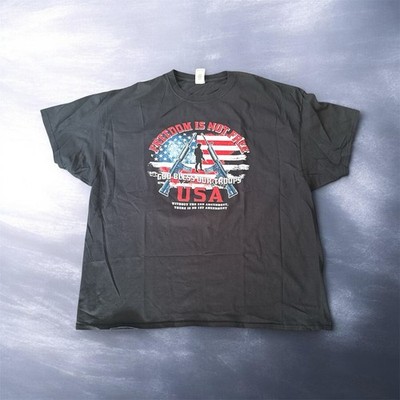 Gildan Heavy Cotton Black Second Amendment Graphic Tee Size 3XL Short Sleeve