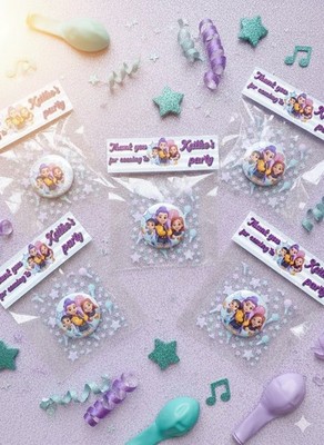 5 personalisierte K Popstar Party Gastgeschenke - Pin Anstecker für Mädchen Geburtstag