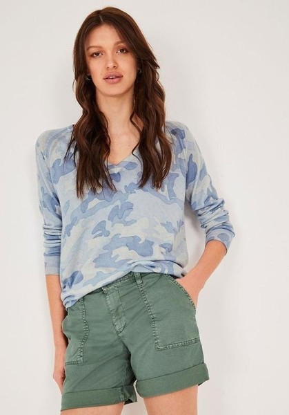 Women Hush Sweater Blue Acrylic M