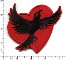 22 Pcs Embroidered Ironon patches Bird Heart 103x95mm AP015hD