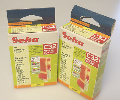 (PRL) GEHA C32 YELLOW CARTRIDGE LOT COMPATIBLE FOR CANON REPLACES BCI-3eY    