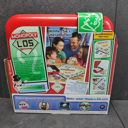 Monopoly Los Kompakt Edition Reise Spiel zuklappen und später weiterspielen Neu - Picture 2 of 4