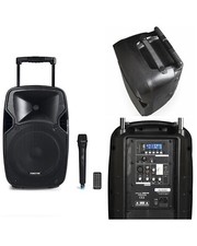 ENCEINTE SONO PORTABLE PRO PARTY KARAOKE BLUETOOTH USB MSD + MICRO MAIN SANS FIL