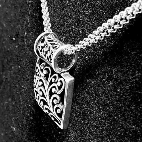 Sterling Silver Signed ATI Scrollwork Filigree Re… - image 9