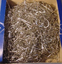 1000 ~Mustad 4/0 Spinnerbait Mold Hook 32608N Nickel (Silver) Round Bend