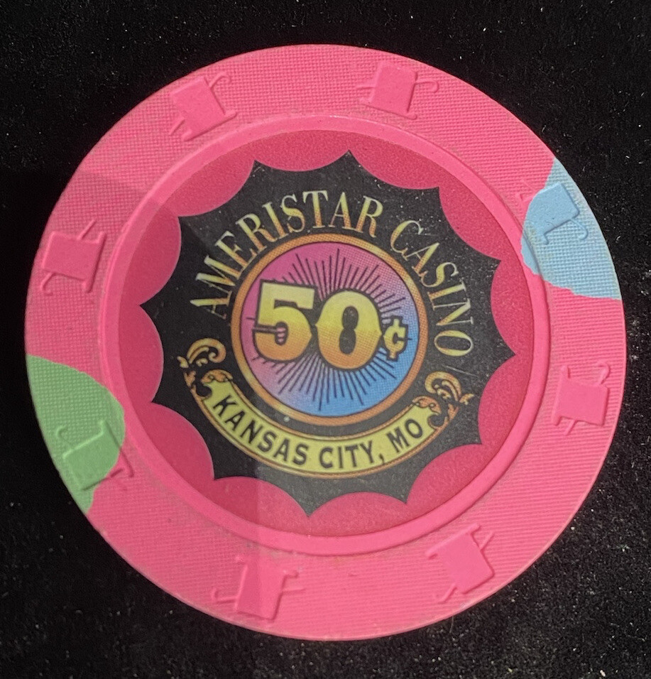 AMERISTAR CASINO ON THE ADMIRAL .50 FIFTY CENTS CASINO CHIP KANSAS