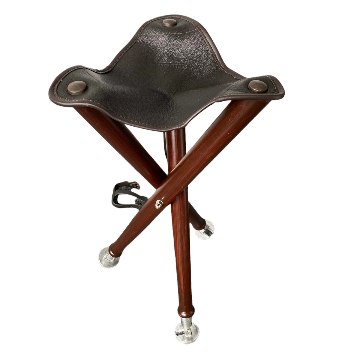 Tripod stool 60 cm chair Genuine Leather seat Hunting Forest Comfortable New