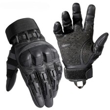 PU Leather Full Finger Tactical Touch Screen Gloves Army Hiking Cycling Training