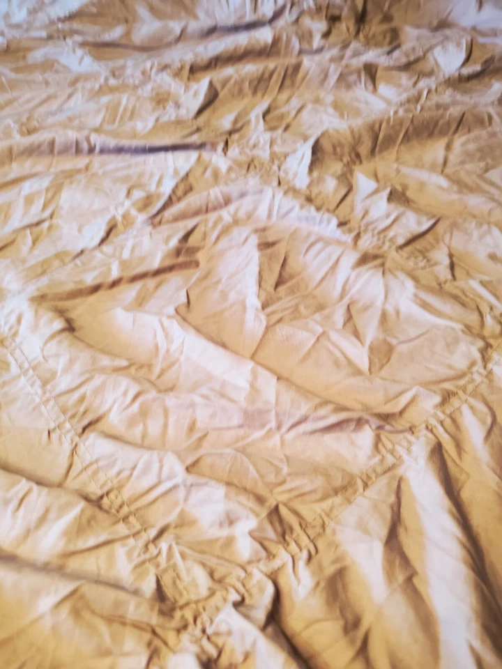 Funda nórdica Pottery Barn Teen orgánica con diamantes acanalados doble gris claro nueva sin etiquetas Foto 2 de 4