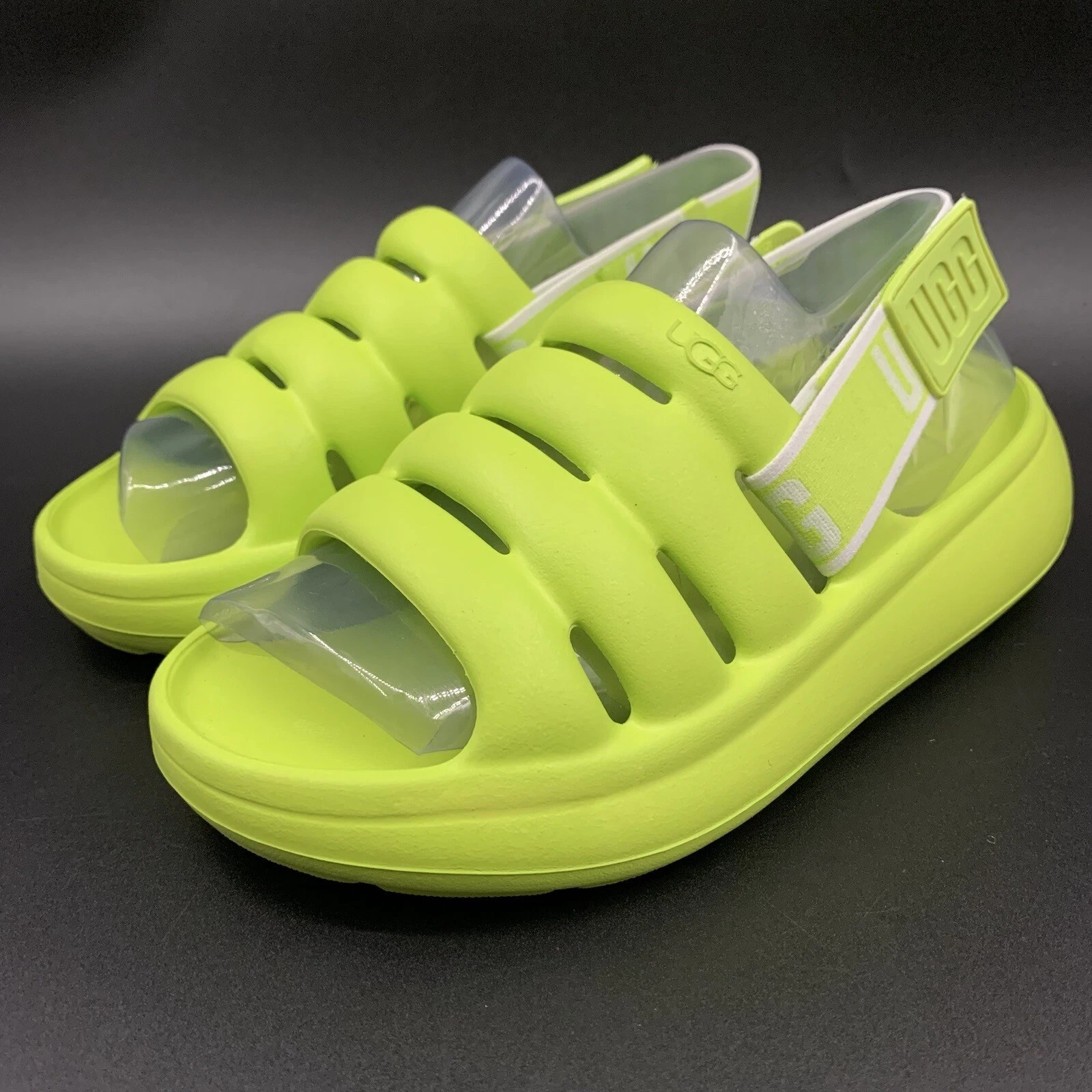 SANDALO SLINGBACK IMPERMEABILE UGG SPORT YEAH SLIDE DONNA US 6 VERDE LIME