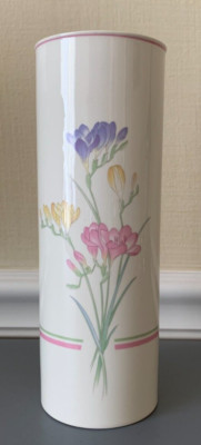 Spode Vase Royal Worcester Palissy England Freesia Floral 8 1/4''