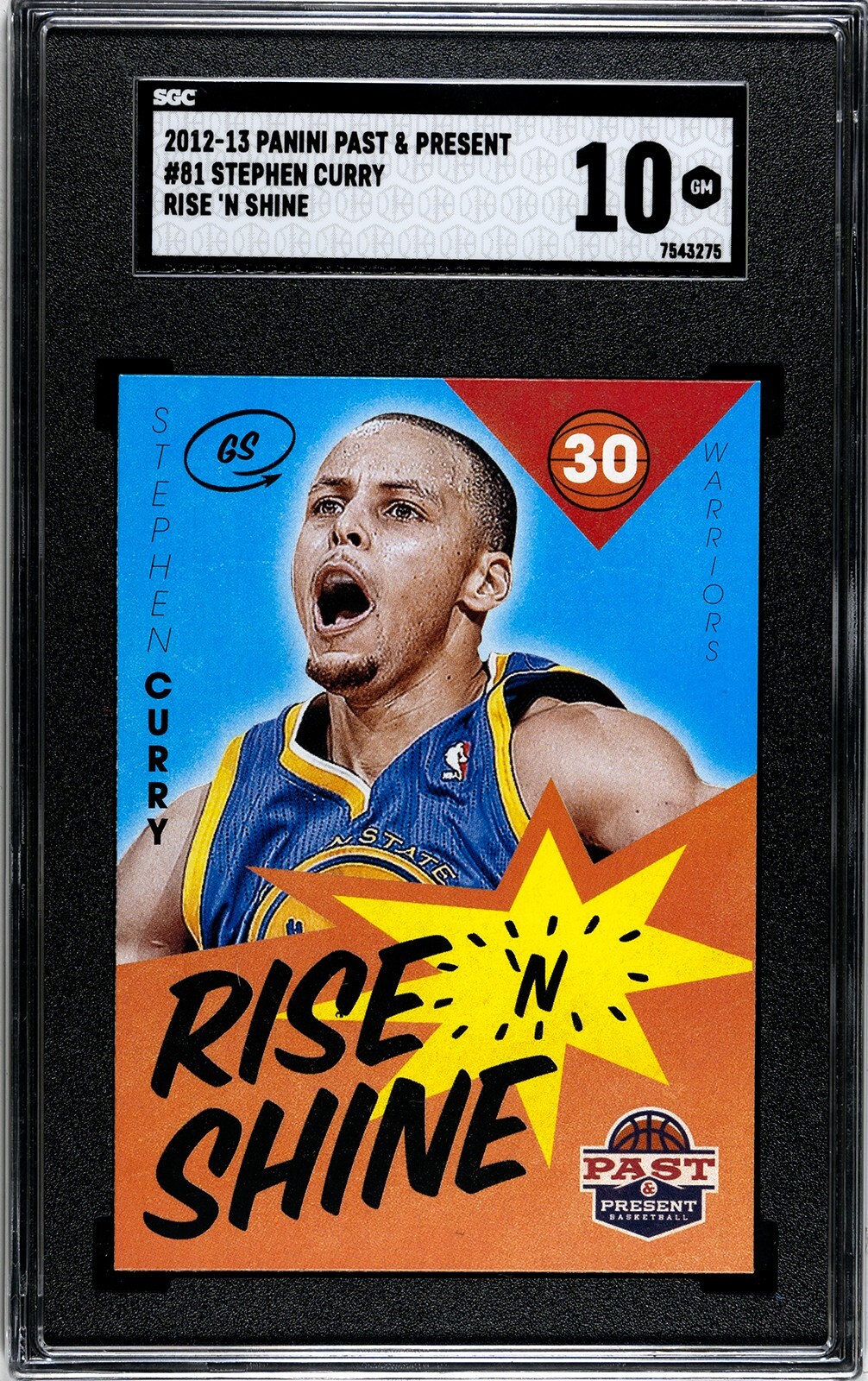 2012-13 Panini Past Present #81 Stephen Curry Rise N Shine SGC 10 GEM MINT