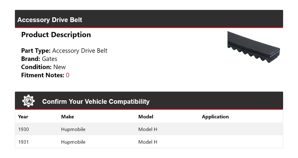 For 1930-1931 Hupmobile Model H Accessory Drive Belt Gates - Image 2 of 4