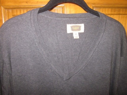 Suéter Gris Fundición Para Hombre Talla 3XL Pullover Cuello en V XXXL NUEVO SIN ETIQUETAS - Imagen 3 de 4