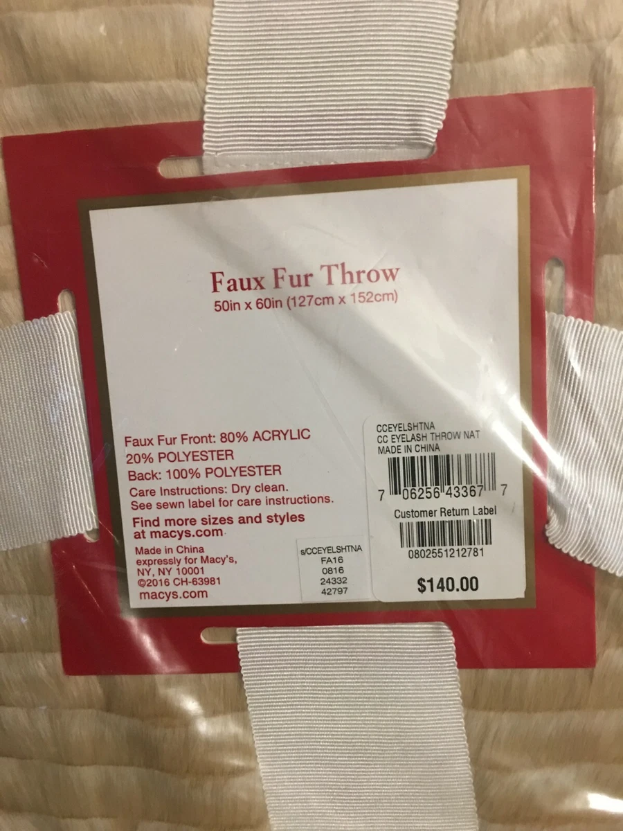 Macys faux outlet fur throw