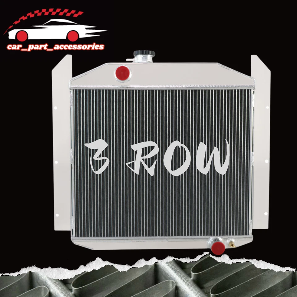 Aluminum 3 Rows Radiator For 1949-1952 Studebaker Champion Commander 2R5/6/10/11 Foto 2 de 4