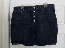 Gap Size 2 Waist 26 100 Cotton Medium Wash Button Front Skirt NWT