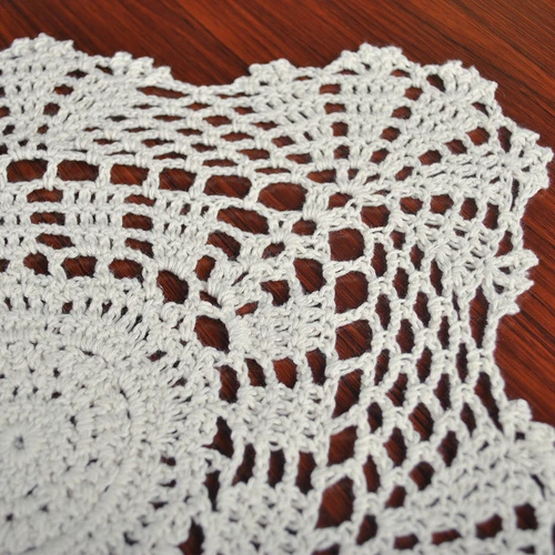 Vintage Hand Crochet Cotton Lace Table Runner Dresser Scarf Doily Wedding Party - Bild 23 von 45