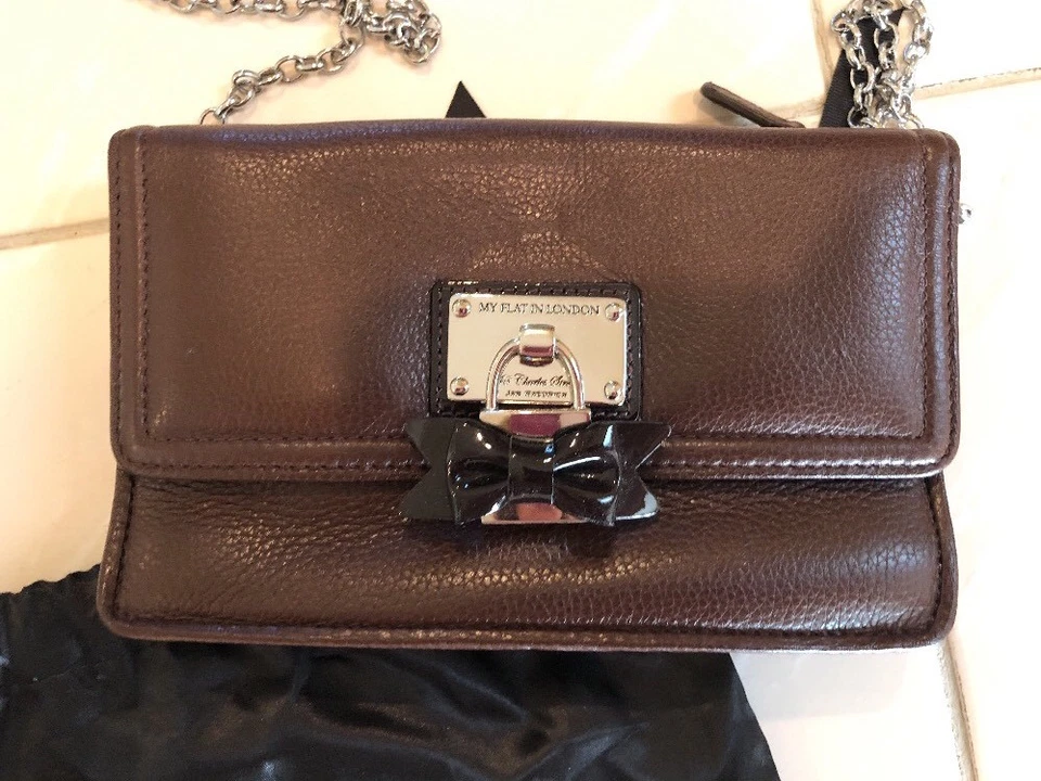 My Flat In London Brighton Brown Leather Flap Luxe Clutch/Purse Wallet Complete - Image 3 of 4