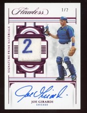 Joe Girardi 2023 Panini Flawless Auto Patch Relic #SPM-JG Serial #d 1/2 Chicago