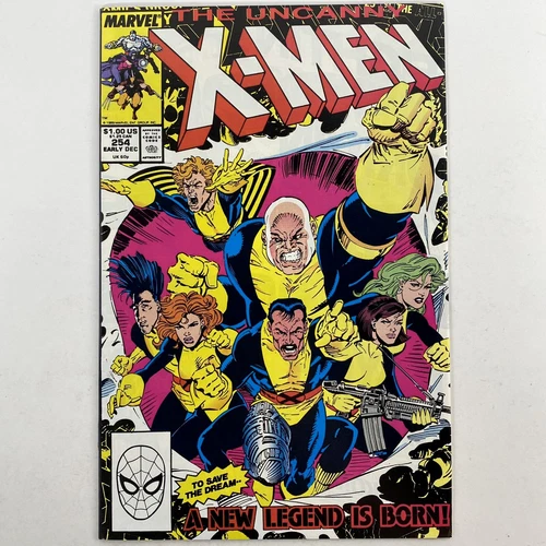 The Uncanny X-Men #254 Marvel Vintage 1989 Comic Book Bag & Board Copper Age