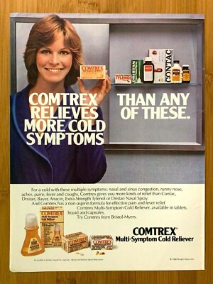 1981 Comtrex Cold Relief Authentic Vintage Print Ad/Poster Pop Art Retro Decor 
