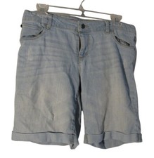 Arizona Jean Co. Girl's Plus 18 1/2 Blue Denim Bermuda Shorts