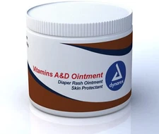 Dynarex Vitamins A & D Ointment, 15 oz Jar (Pack of 4)